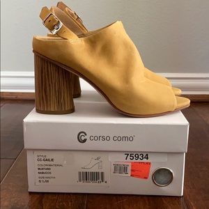 NIB Corso Como Mustard Heel in Size 6.5